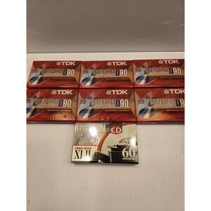 TDK D90 Standard Audio Cassette (A00808-20), Set Of 7 Tapes, Play It Loud, Retro